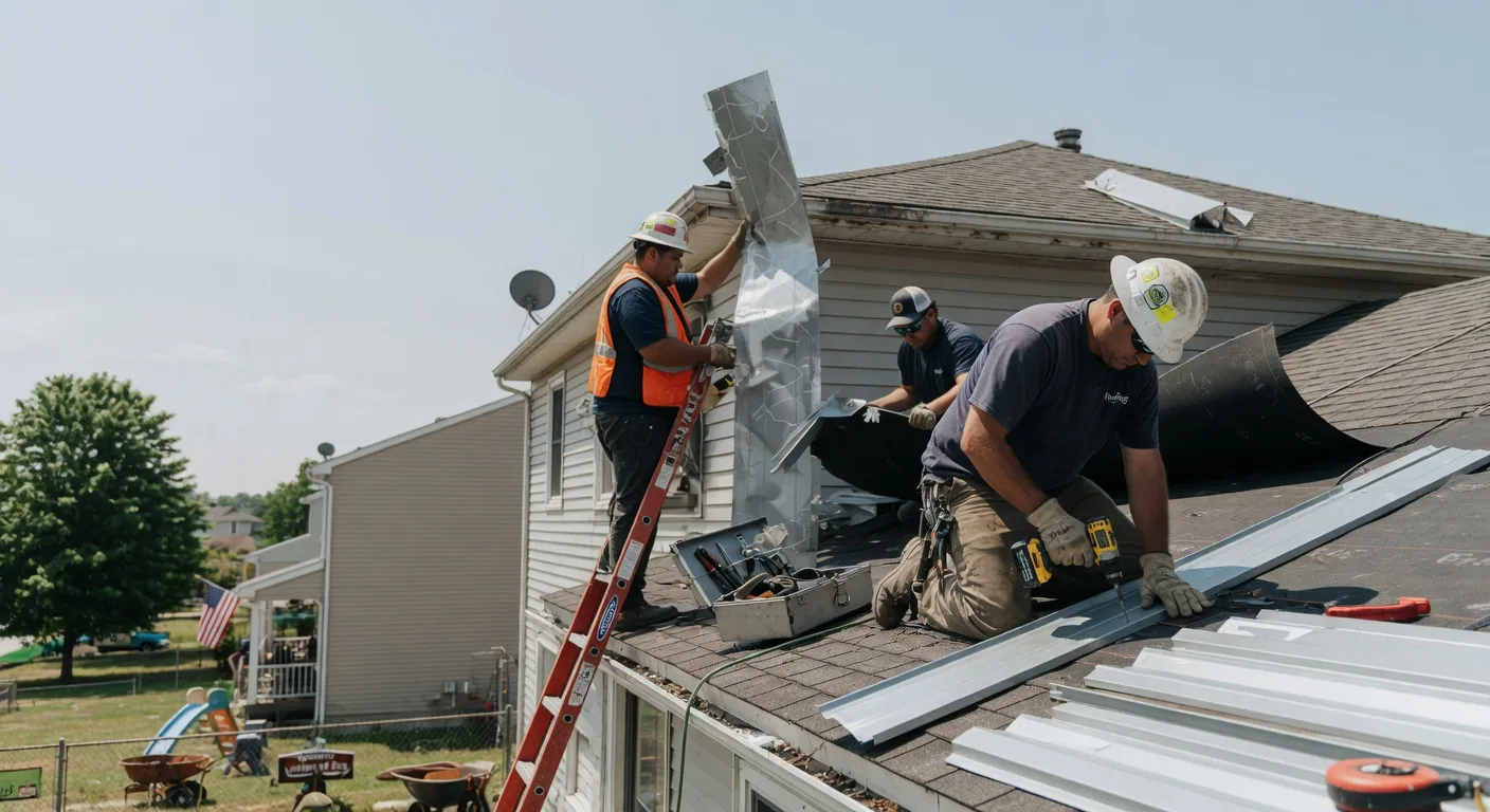Storm Damage Metal Roof Repair in Portville, NY